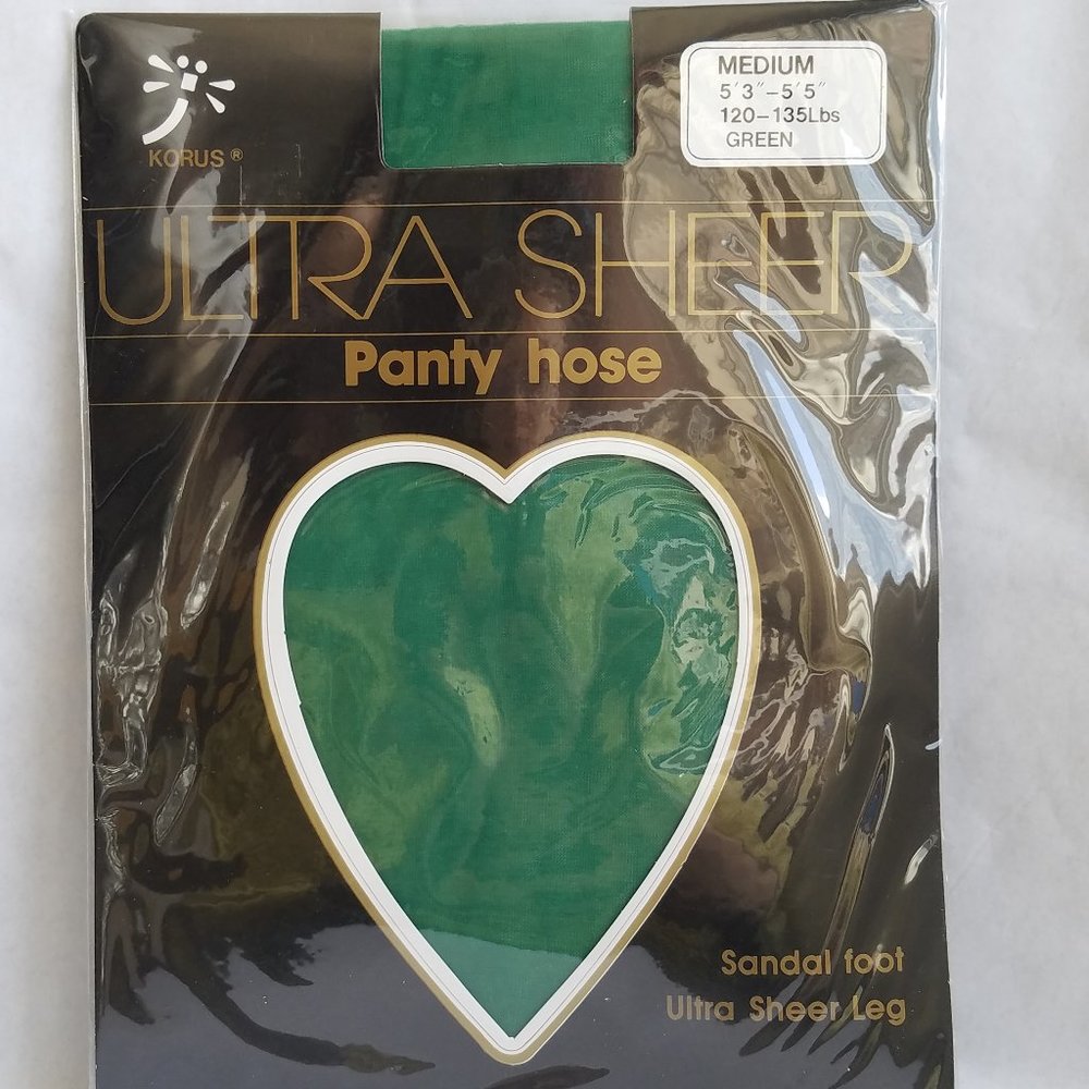 Green ultra sheer pantyhose sheer tights holiday